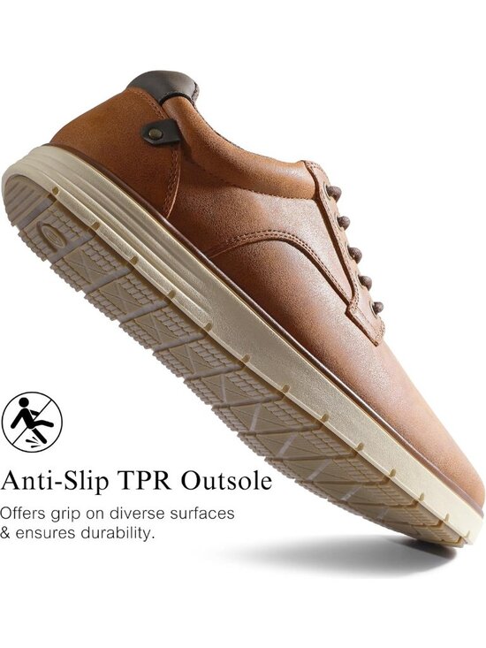 Stylish Men\'s Casual Lace-Up Oxfords - Comfortable Dress Shoes for Work & Travel